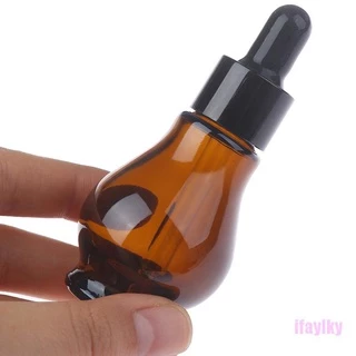IFA ขวดแก้วดรอปเปอร์ สีชา dropper ขวดแก้วหัวบีบหยด 5 / 10 / 15 / 20 / 30 / 50 / 100 ml