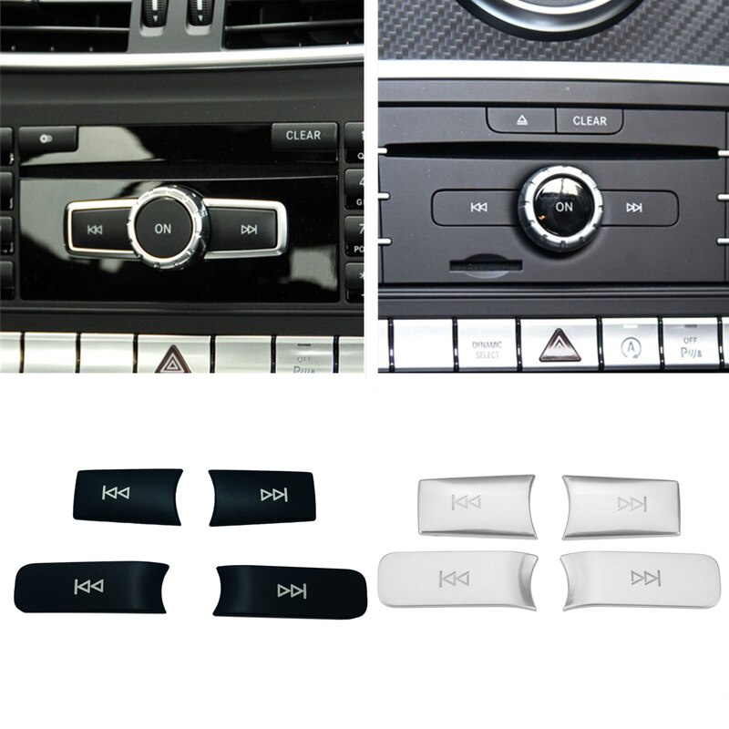 สติกเกอร์ปุ่มปรับระดับเสียงรถยนต์ อุปกรณ์เสริม สําหรับ Mercedes Benz A B C ML CLS Class W204 GLK X204 E Class W212
