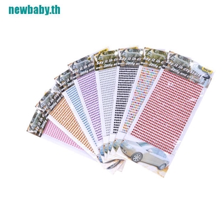 【NEWBABY】คริสตัล Pc มีกาวในตัว ขนาด 3 มม. สําหรับตกแต่งโทรศัพท์มือถือ รถยนต์ DIY 750 ชิ้น ต่อชุด