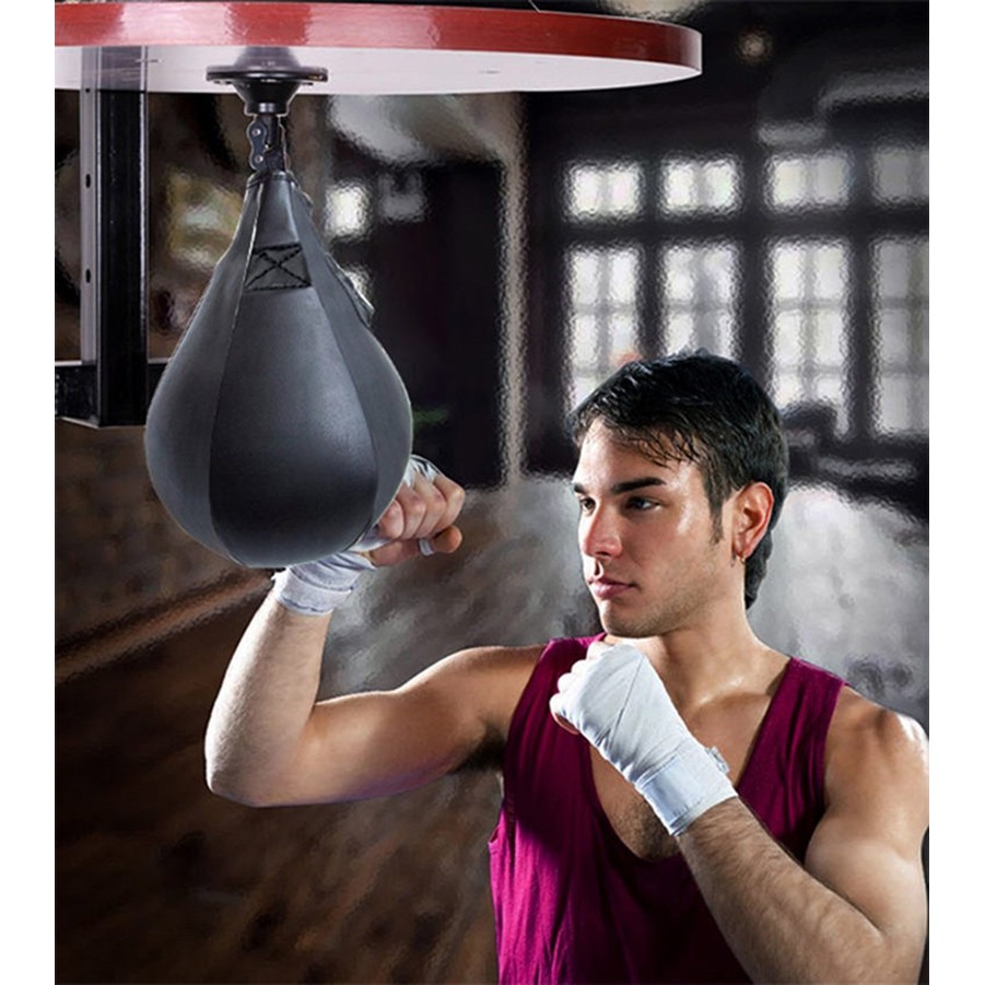 มวยBoxing Reflex Speed Ball Boxing Punching Ball PU Pear Boxing Bag ...