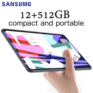 Sansumg Tablet 12+512GB แท็บเล็ต Android แทปเล็ต สองซิมโทร เรียนคอมพิวเตอร์ 5G แท็บเล็ตโทรได้ 9.1นิ้ว แท็บแล็ต #8