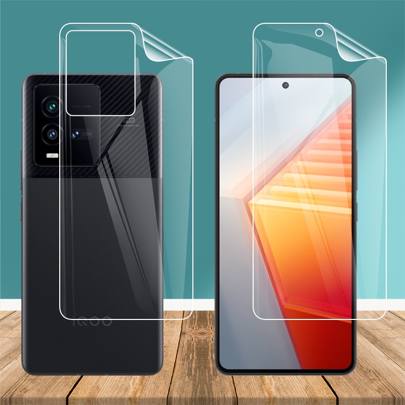 ฟิล์ม Hydrogel บางพิเศษสําหรับ vivo iQOO 10 iQOO10 Pro 5G Clear Soft TPU ด้านหน้ากลับคลุมทั้งหมดฟิล์