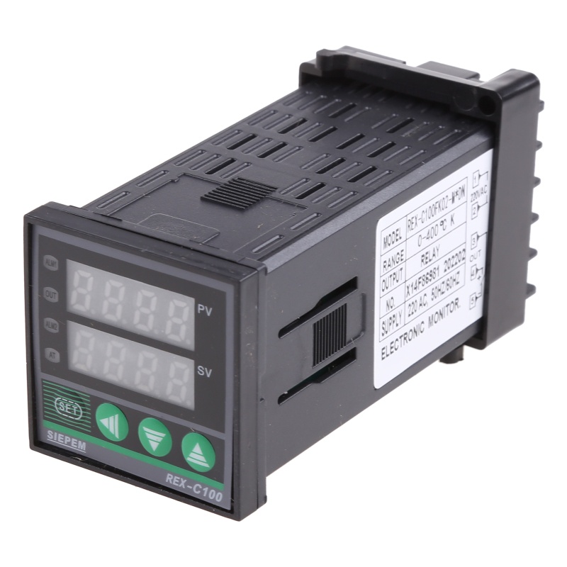XU Digital PID เครื่องควบคุมอุณหภูมิเทอร์โมรีเลย์เอาต์พุต 0-400 ℃ REX-C100