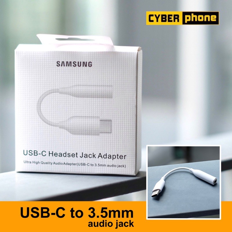 USB-C Headset Jack Adapter to 3.5mm Headphone Samsung หูฟัง หางหนู 100% แปลง หูฟัง 3.5 ใช้กับ Type-C