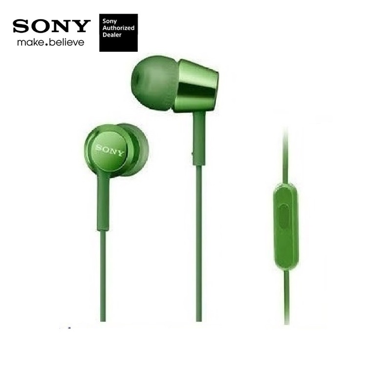 (สีเขียว) SONY MDR-EX155AP หูฟังไมโครโฟนแฮนด์ฟรี***รับประกันศูนย์โซนี่ไทย***