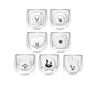 โปรโมชั่น : แก้วน้ำ แบบใส ลายการ์ตูน Bts Bt21 1 ชิ้น
