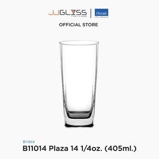 JJGLASS - (Ocean) B11014 Plaza [1กล่อง (6ใบ)] - แก้วพลาซ่า ดริ๊งเเวร์ โอเชี่ยนกลาส Plaza Ocean Glass B11014 Drinkware Tumbler Plaza 14 oz. ( 405 ml.)