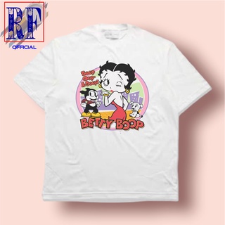 เสื้อยืดโอเวอร์ไซส์เสื้อยืด ลาย BETTY BOOP สไตล์วินเทจ | เสื้อยืด ลาย VINTAGE 90S | Boop เสื้อผ้า สีขาวS-3XL