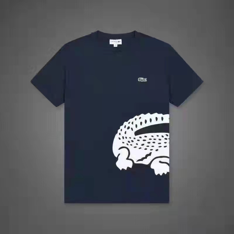 Lacoste Cotton Lelaki T-shirt, Crocodile Pattern, Simple Casual Men and Women Can Wear S-5XL #4