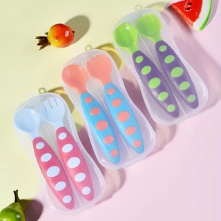 ชุดช้อนส้อมสำหรับเด็กแสนสนุก ชุดช้อน+ส้อม เลือกวัสดุ PP ที่ป…