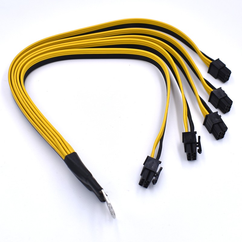 5*6Pin Connector Sever สายไฟ PCIe Express สําหรับ Antminer S9 S9i Z9 Bitmain Miner เครื่องรองรับ Min