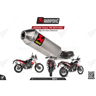 ท่อแต่ง Akrapovic Exhaust Slip-On Line (Titanium) YAMAHA Tenere 700 2019-2023