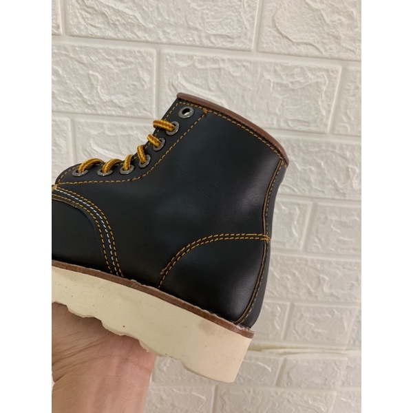 รองเท้าหนัง หุ้มข้อ ทรงวิง สีดำ (size37-47) วิงดำ มีแบบหัวใส่เหล็กด้วยน้า