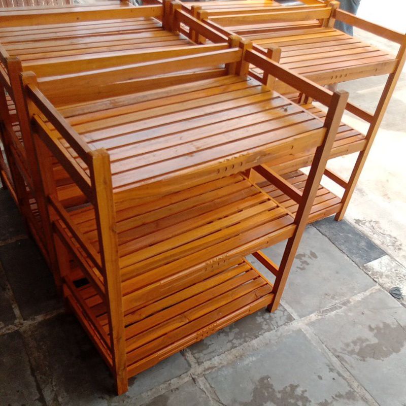 ชั้นวางของไม้ #รนญ 60*38*80ซม.ระยะห่างชั้น28-30ซม