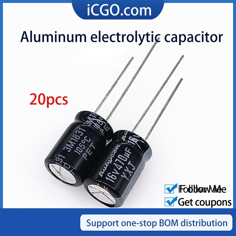 20pcs 10*13 อลูมิเนียม Electrolytic Capacitor 470UF 680UF 25V Electrolytic Capacitor assortment