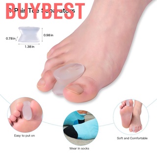 Buybest 8 Pcs Soft Gel Toe Separator Bunion Splint Corrector Sleeve Protector Spacer