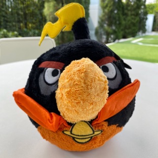 ❗ถูกที่สุด❗ ตุ๊กตา Angry Bird แองกี้เบิร์ดบอมไฟ 7” สีดำ