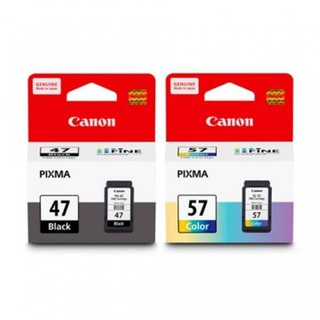 [ของแท้] Ink Canon PG-47 Black ตลับหมึกดำ / Ink Canon CL-57 ตลับหมึกสี ของแท้