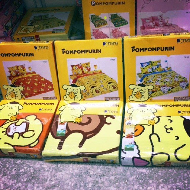 ผ้าปูที่นอน Pompompurin  ยี่ห้อ TOTO