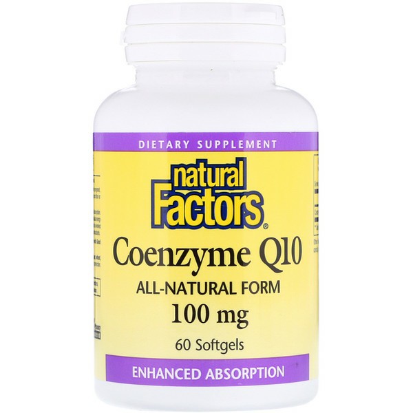 Natural Factors, Coenzyme Q10, 100 mg, 60 Softgels   พร้อมส่ง