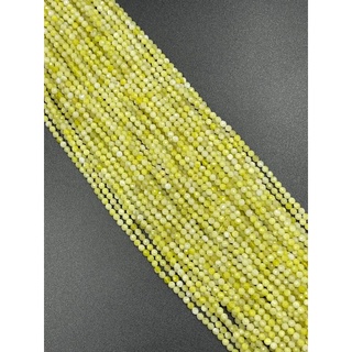 yellow jade 2 mm ลูกปัดหยกสีเหลือง beads