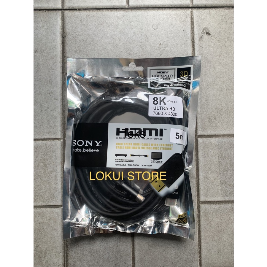 SONY สาย HDMI 5METER SUPPORT 8K V2.1 ULTRA HD / HDMI SONY V2.1 5M 8K