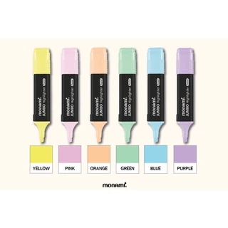 Monami ปากกาเน้นข้อความ รุ่น Jumbo Pastel ชุด 6 สี