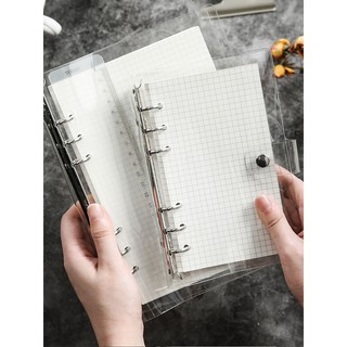 แหล่งขายและราคาPlanner ปกสีใส ขนาด A5 และ A6  DIY PLANNER แพลนเนอร์สีใส รุ่น 6 ห่วง สมุดบันทึกไดอารี่ planner2024อาจถูกใจคุณ