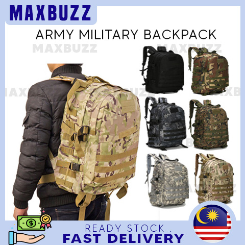 Maxbuzz PUBG กระเป๋าเป้สะพายหลัง กระเป๋ายุทธวิธีทหาร ระดับ 3 40 ลิตร สําหรับเล่นกีฬากลางแจ้ง