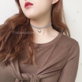 Pomee.store โชคเกอร์จี้หัวใจ