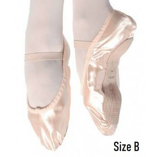 รองเท้าballet ผ้าซาติน ยี่ห้อ  bloch พื้นเต็ม Size B