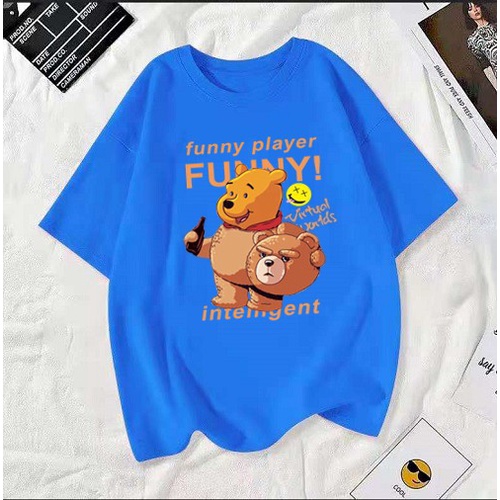 พร้อมส่ง เสื้อยืดผู้หญิงแขนสั้นพิมพ์ลายลำลอง T-589
