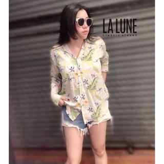 เสื้อเชิร์ตผ้าคอตตอนสปัน LALUNE