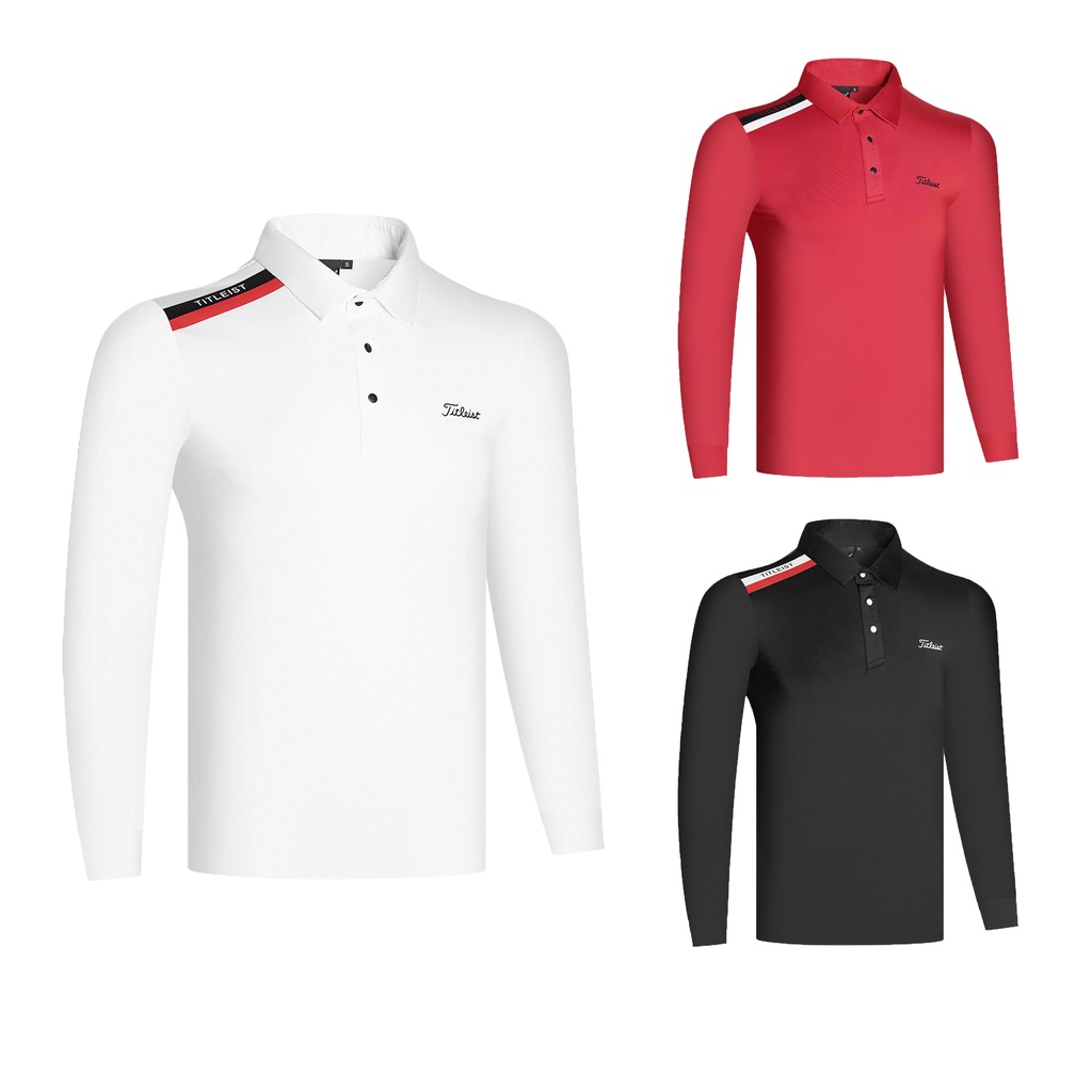 【Titleist】ใหม่ เสื้อโปโลแขนยาวลําลอง แห้งเร็ว สําหรับผู้ชาย เหมาะกับการเล่นกีฬากอล์ฟ uFXv
