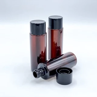 ขวด PET สีชา 100 ml + ฝา PET สีดำ by innotrend