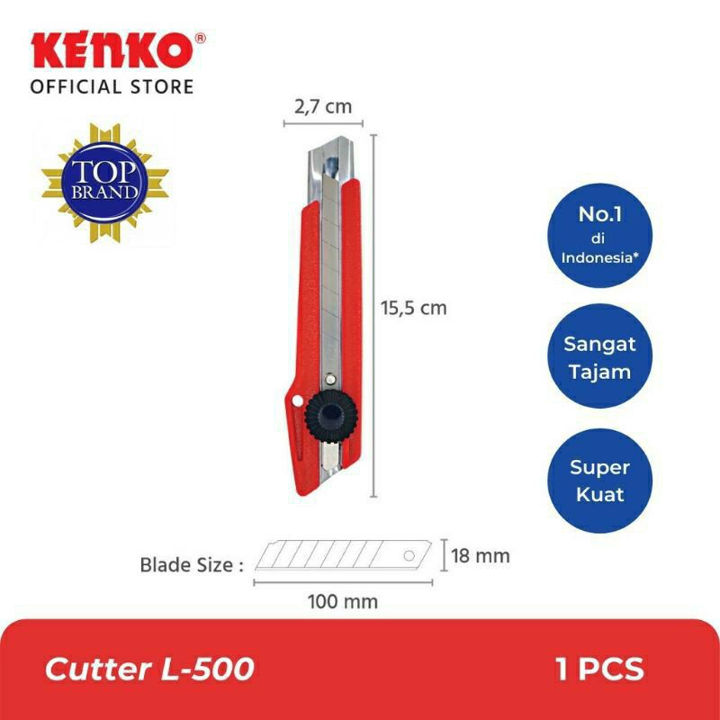 คัตเตอร์ Kenko L-500 (ใบมีด 18 มม.)