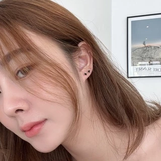 Suwann.na ต่างหู ต่างหูเงินแท้ จิว จิวเงินแท้ จิวใบโคลเวอร์