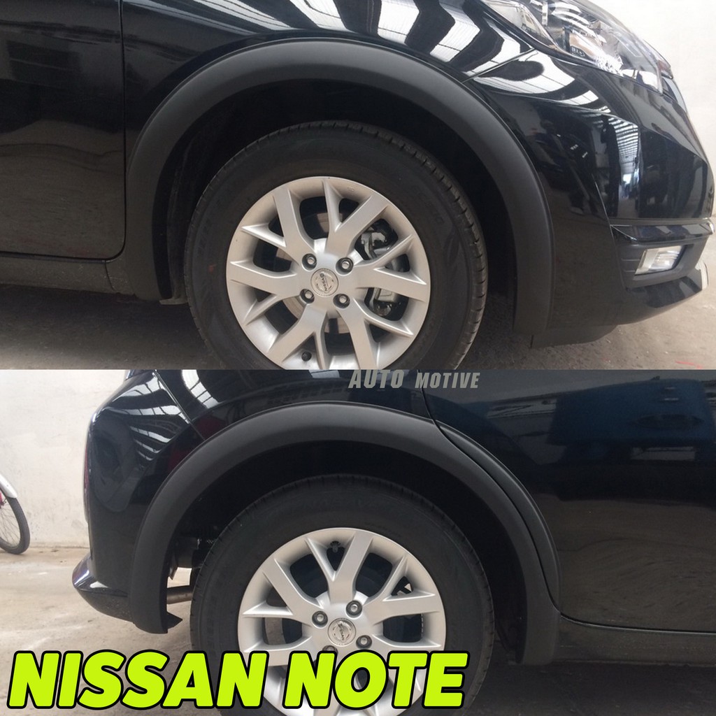 คิ้วล้อ สีดำด้าน 3นิ้ว NISSAN NOTE 2017-2021 (6ชิ้น) รุ่นไม่ใส่สเกริต์