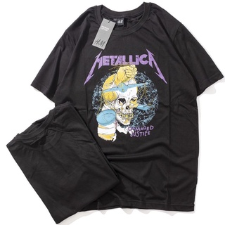 ชุดเซ็ต 2 ชิ้น - เสื้อยืด PRIA Metallica มิวสิคแบนด์ / ผู้ชายผู้หญิง Distro เสื้อยืด / Unisex / สตร