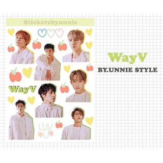 สติ๊กเกอร์ WayV V.2 ขาวมัน (no die-cut)