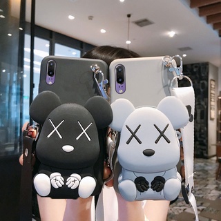 เคสโทรศัพท์มือถือ ลายการ์ตูน kaws 3D มีซิป พร้อมกระเป๋าสตางค์ สําหรับ iphone 13 PRO MAX 12 MINI 11 X XR XS MAX 5 6 6s 7 8 plus