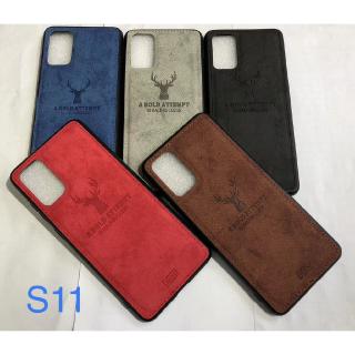 Samsung Galaxy S20 S10 Plus Ultra S10e M30s A20s A10s A51 Case Cloth pattern+Soft Edge Deer Patterned Soft Cover Case