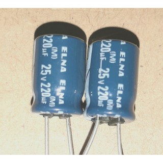 C 220 uf 25v  (แพค 2 ตัว) C เก็บประจุไฟ