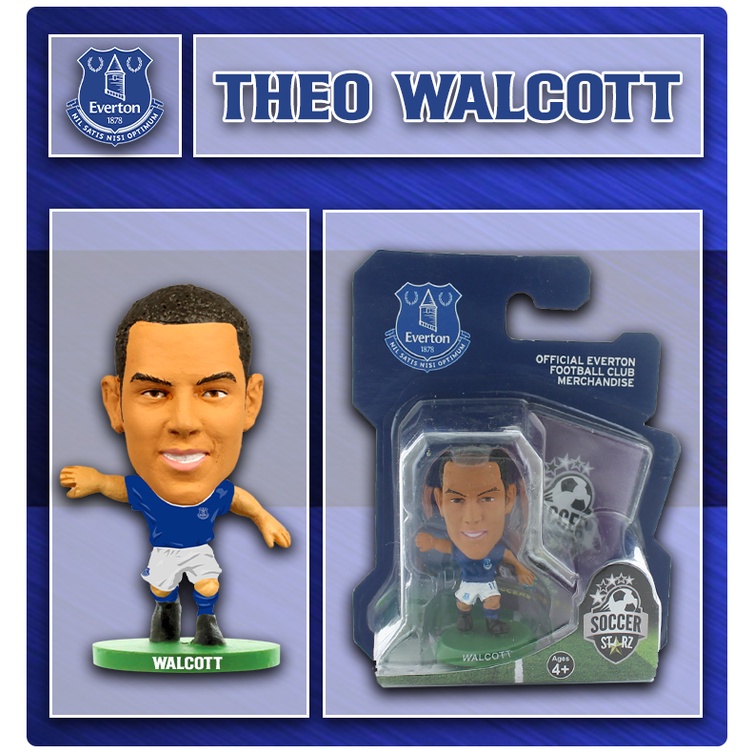 โมเดลนักฟุตบอล SoccerStarz ลิขสิทธิ์แท้จากสโมสร Everton - Theo Walcott 2019