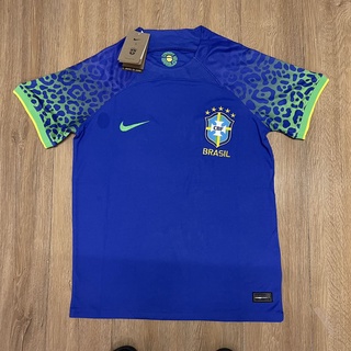 เสื้อกีฬาแขนสั้น ลายทีมชาติฟุตบอล Brazil Jersey Away 22-23 ไซซ์ S-XXL สําหรับผู้ชาย（AAA)