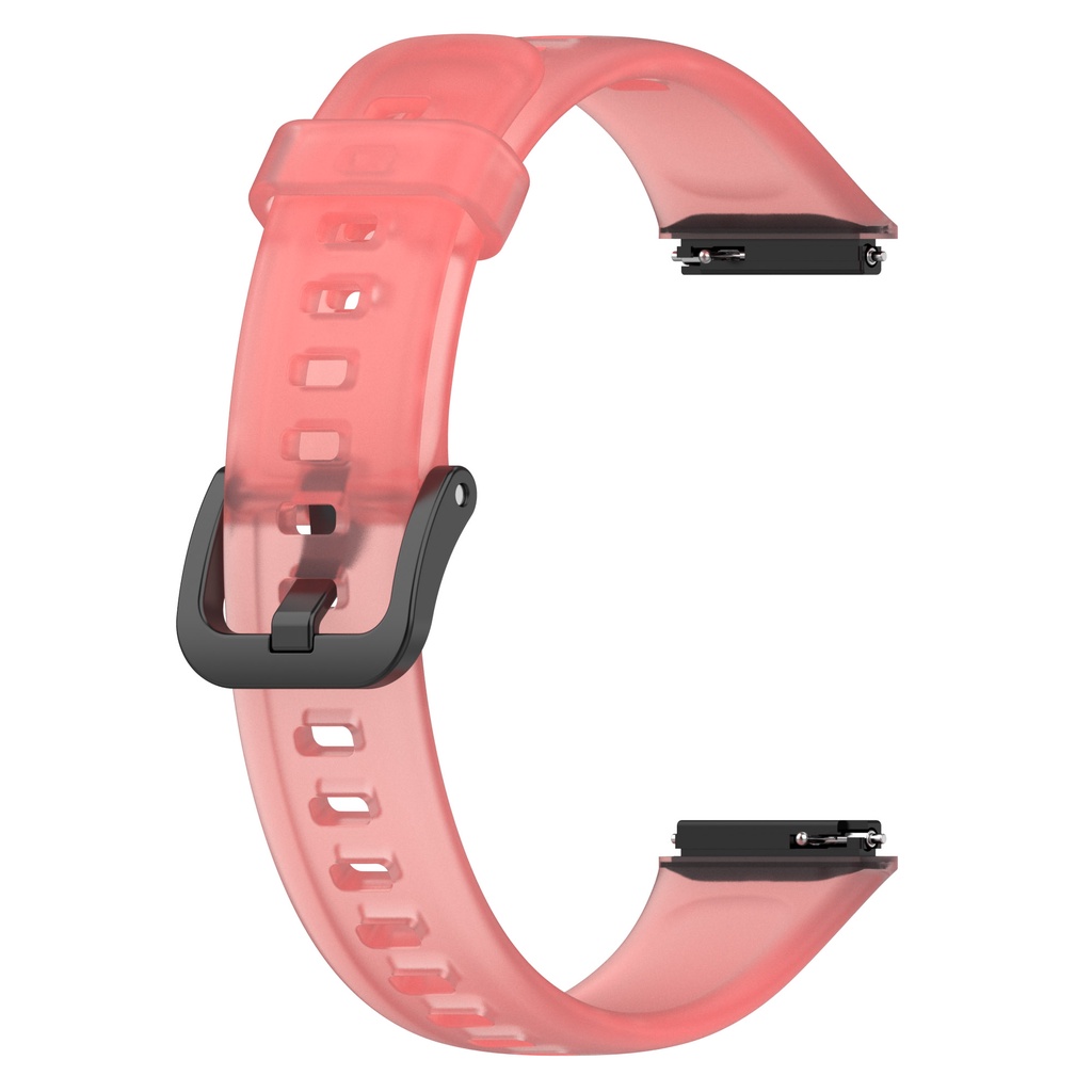 สายนาฬิกาข้อมือ ซิลิโคนนิ่ม กันน้ํา สีโปร่งใส สําหรับ Huawei band 7