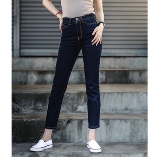 Blacksheepjeans กางเกงยีนส์ขายาวผู้หญิง เสื้อผ้า แฟชั่น รุ่น BSFHW-201006 สีอินดิโก้