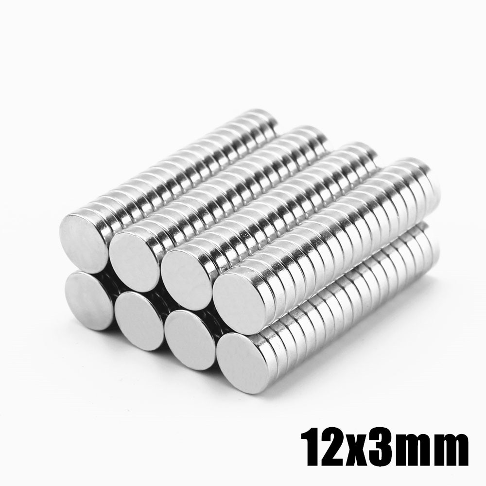 แม่เหล็ก NdFeB ขนาด  12 x 3 มม. (5 ชิ้น)