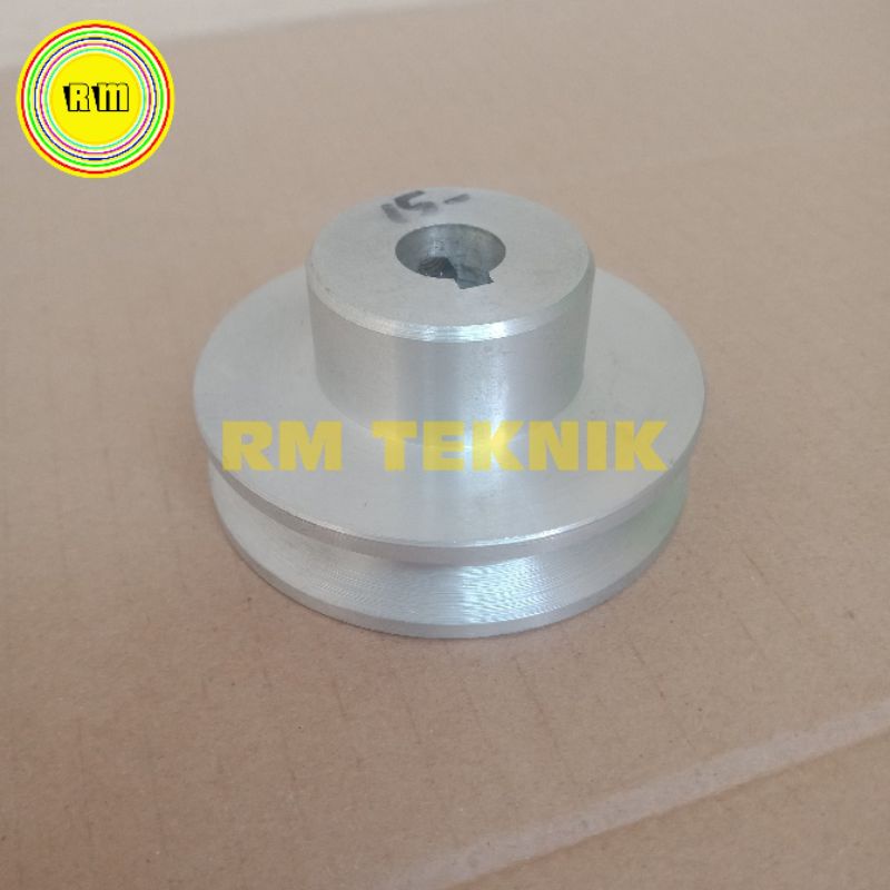 Pulley Pulley A1 - เพลา 3 นิ้ว 15 mm one line vanbelt Pulley อะลูมิเนียม