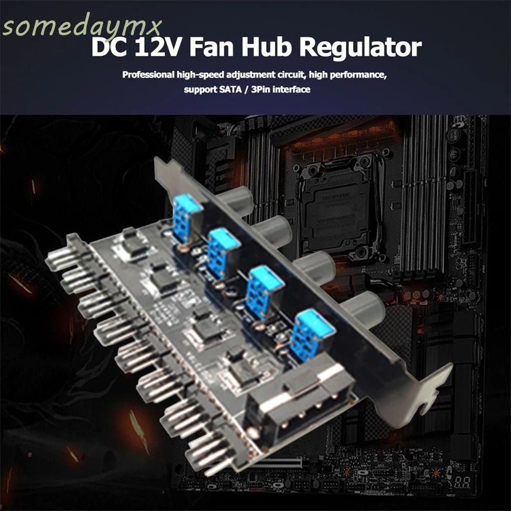 SOMEDAYMX Case Chassis Cooling Fan Hub Computer Cables Speed Controller